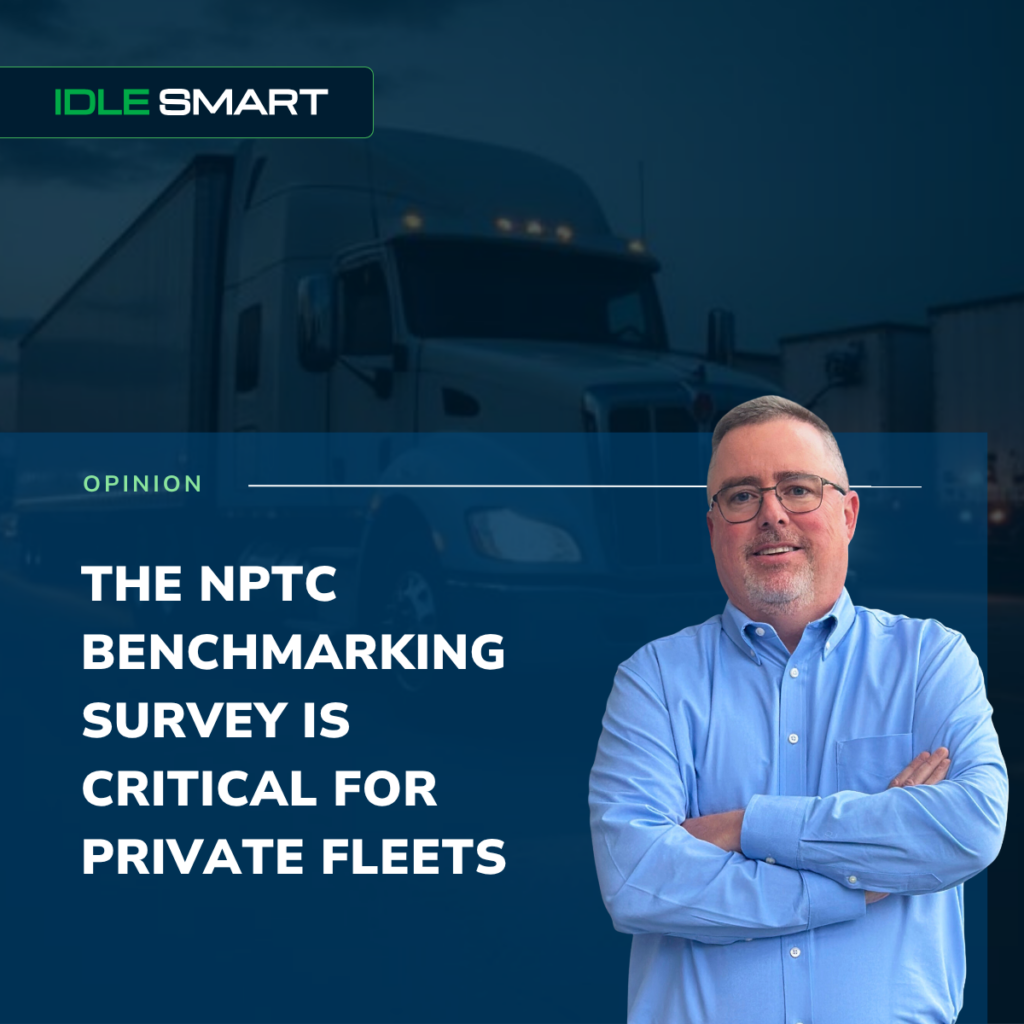 Rodney Wilson Private Fleets Blog Image of Rodney and a truck with the title "the nptc benchmarking survey is critical for private fleets"